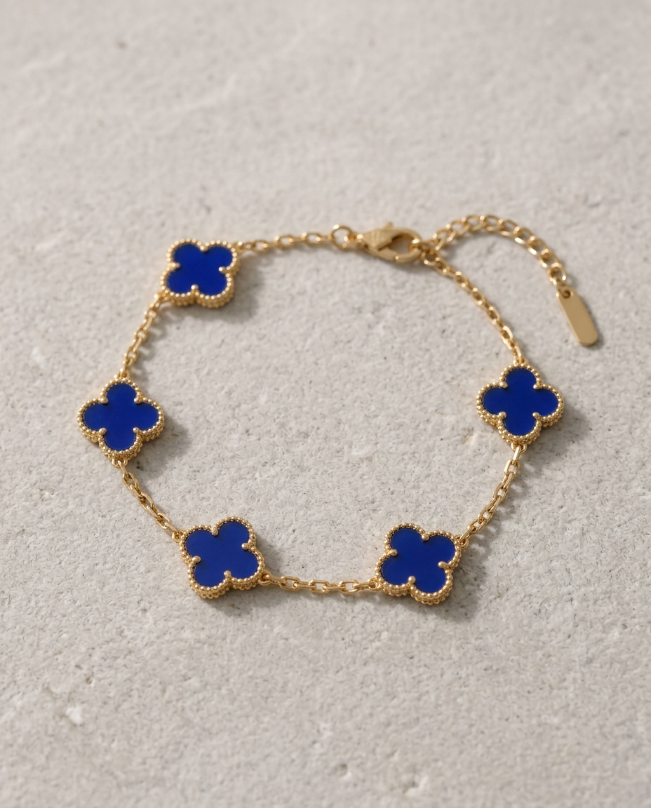 Bracelets — Bleu royal, sur pierre claire